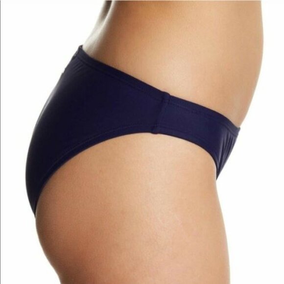 adidas Women's Bikini Bottoms XL Navy Hipster Swim Brief Volley Sexy Logo New - Picture 7 of 8